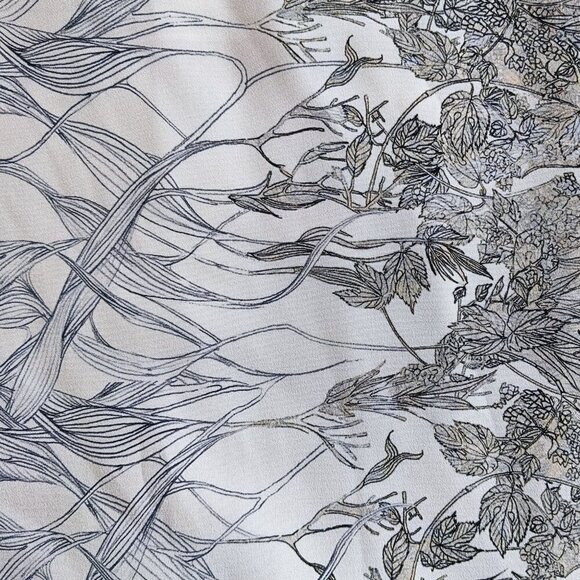 2013 HONOR NYC Garden Print Micro Sparkle Silk Midi Cocktail Dress RTW SS13 Sz 8 - Picture 2 of 8